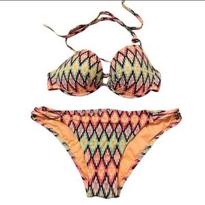 Victoria Secret swim suit bikini top 34D bottom M new without tags